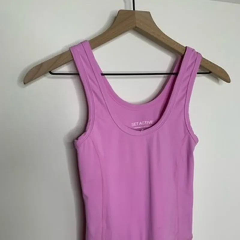 Set Active Sportbody Jumpsuit One Piece Pull On Pink Womens Medium - Image 7