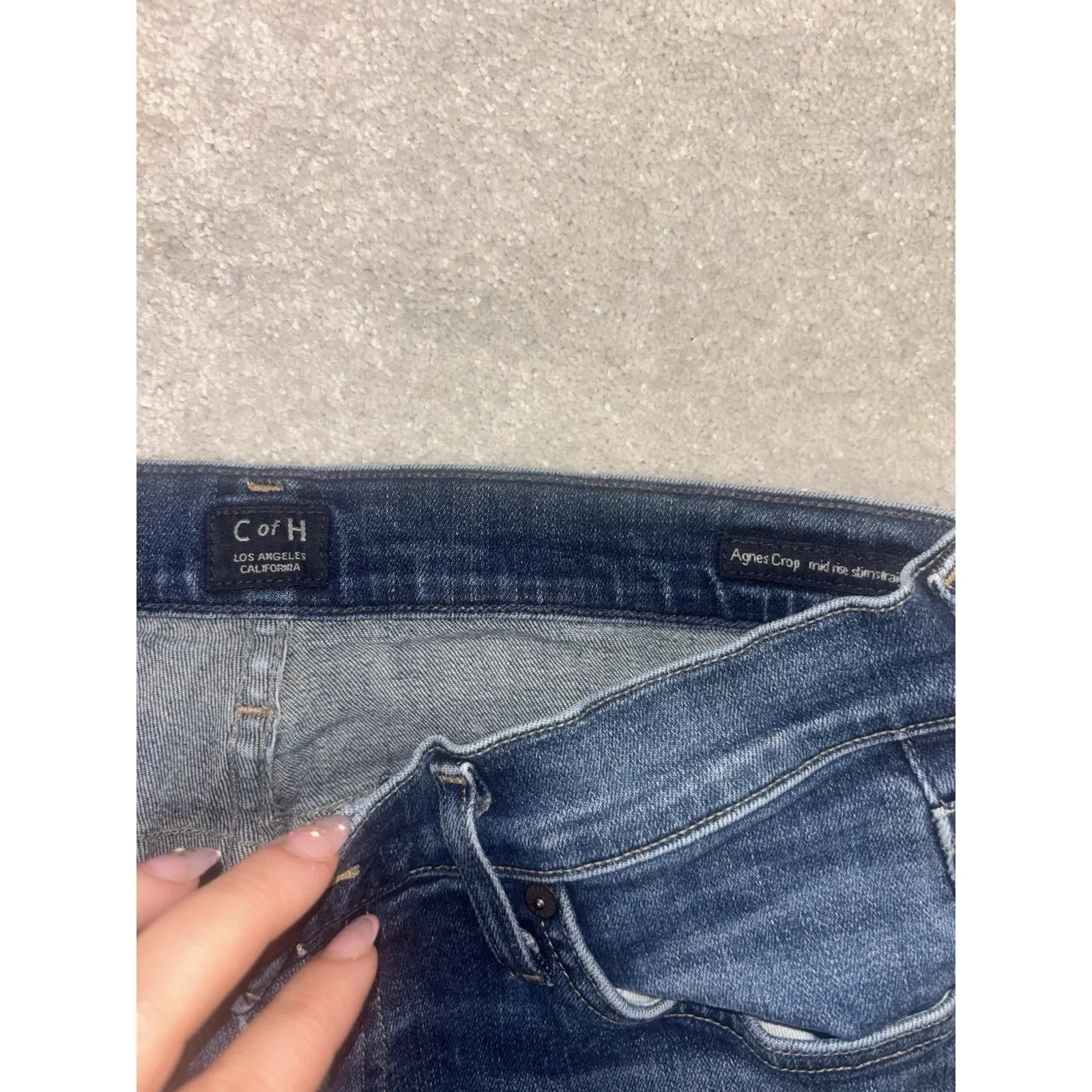 Citizens Of Humanity Agnes Mid‎ Rise Women Jeans Slim Straight Blue 28 - Image 3