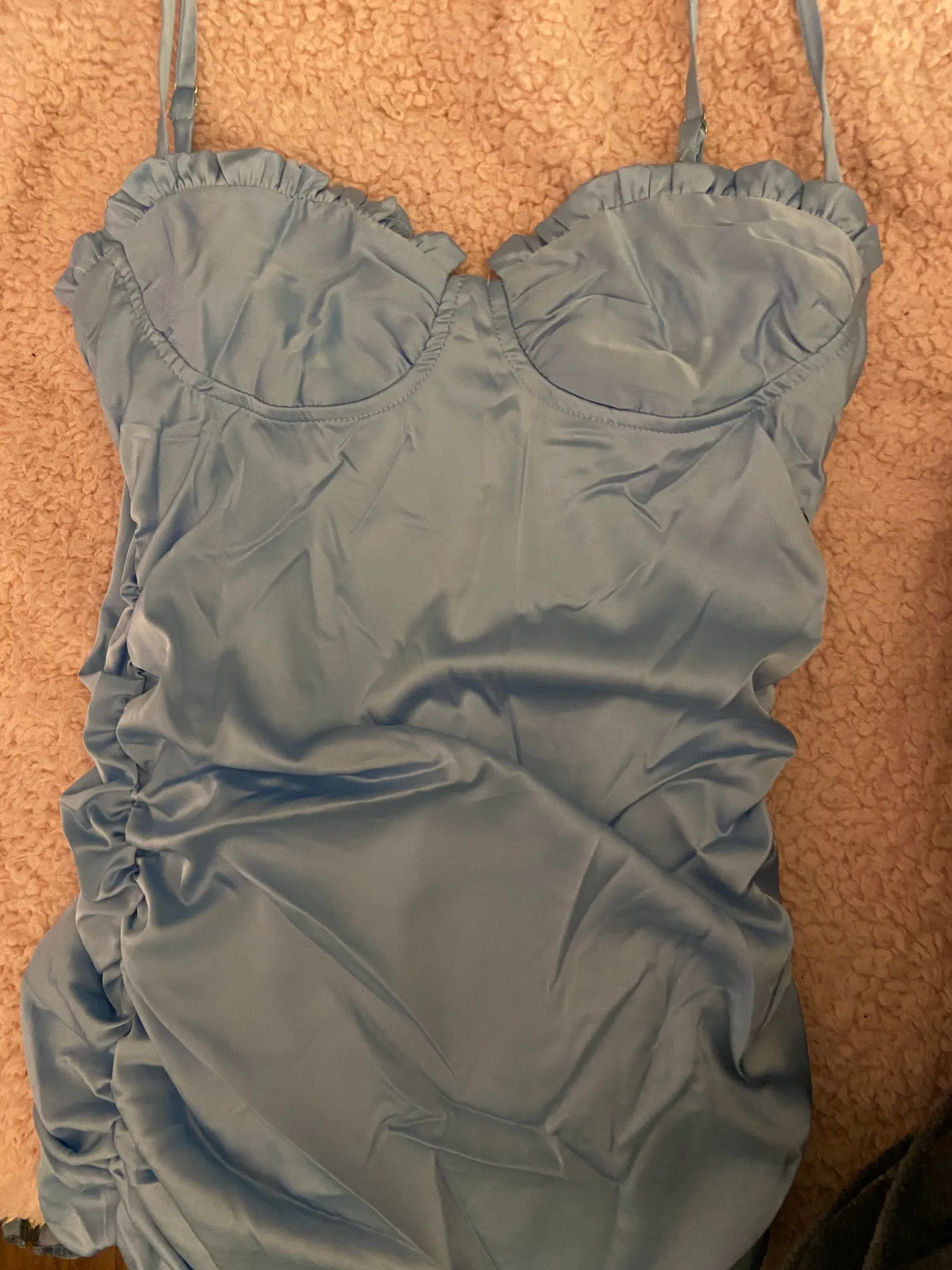Cider Satin Blue Dress - Image 2