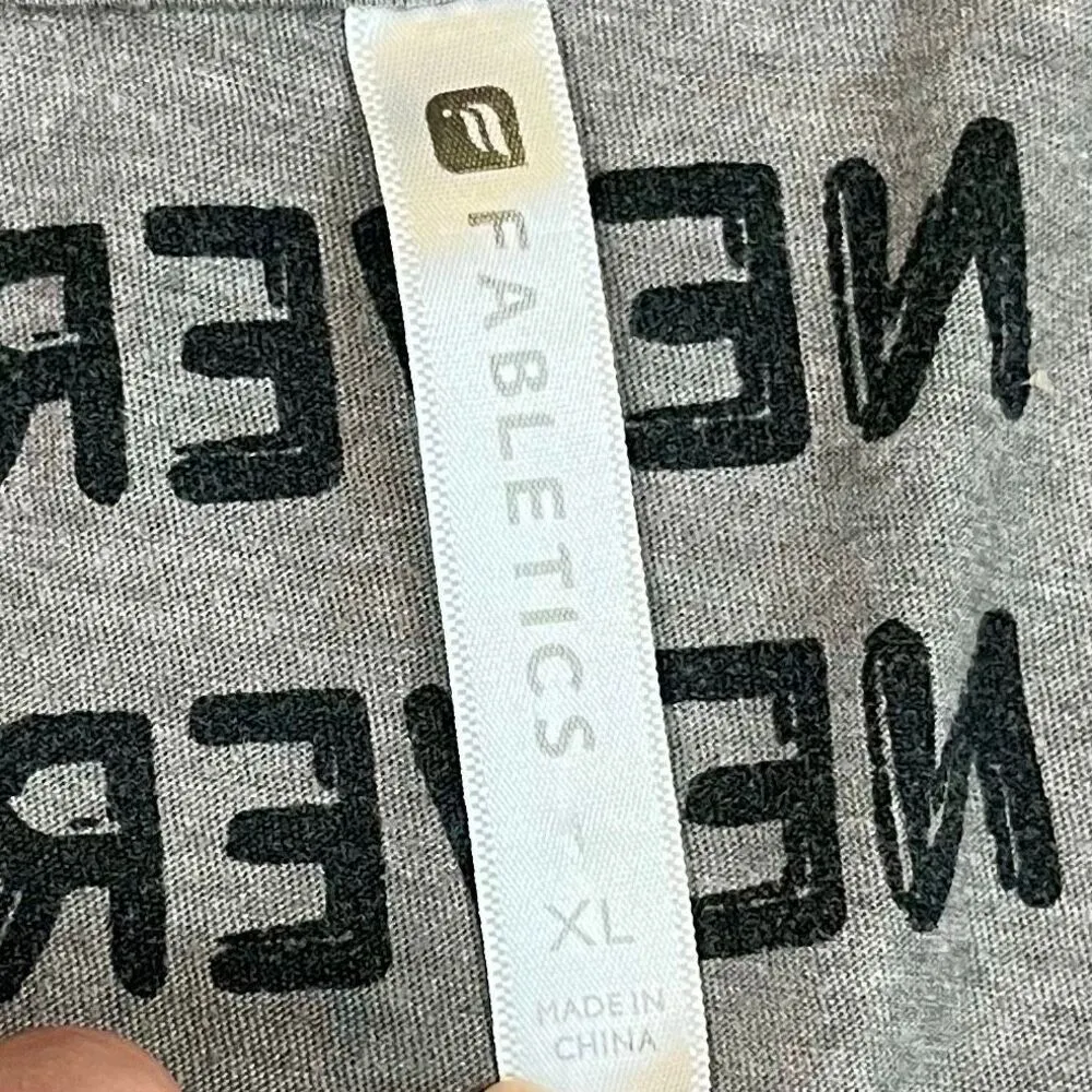 Fabletics Gray Janis Tank II Slub Knit "Never" Muscle Tank XL - Image 5