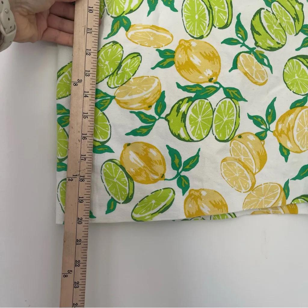 Talbots Classic Cotton A-Line Skirt - Lemon & Lime Print Women's‎ Size 16 - Image 6