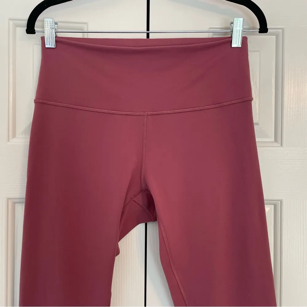 Lululemon Wunder Under High Rise Leggings Sz 10 Mauve Dusty Rose Full On Luon - Image 5