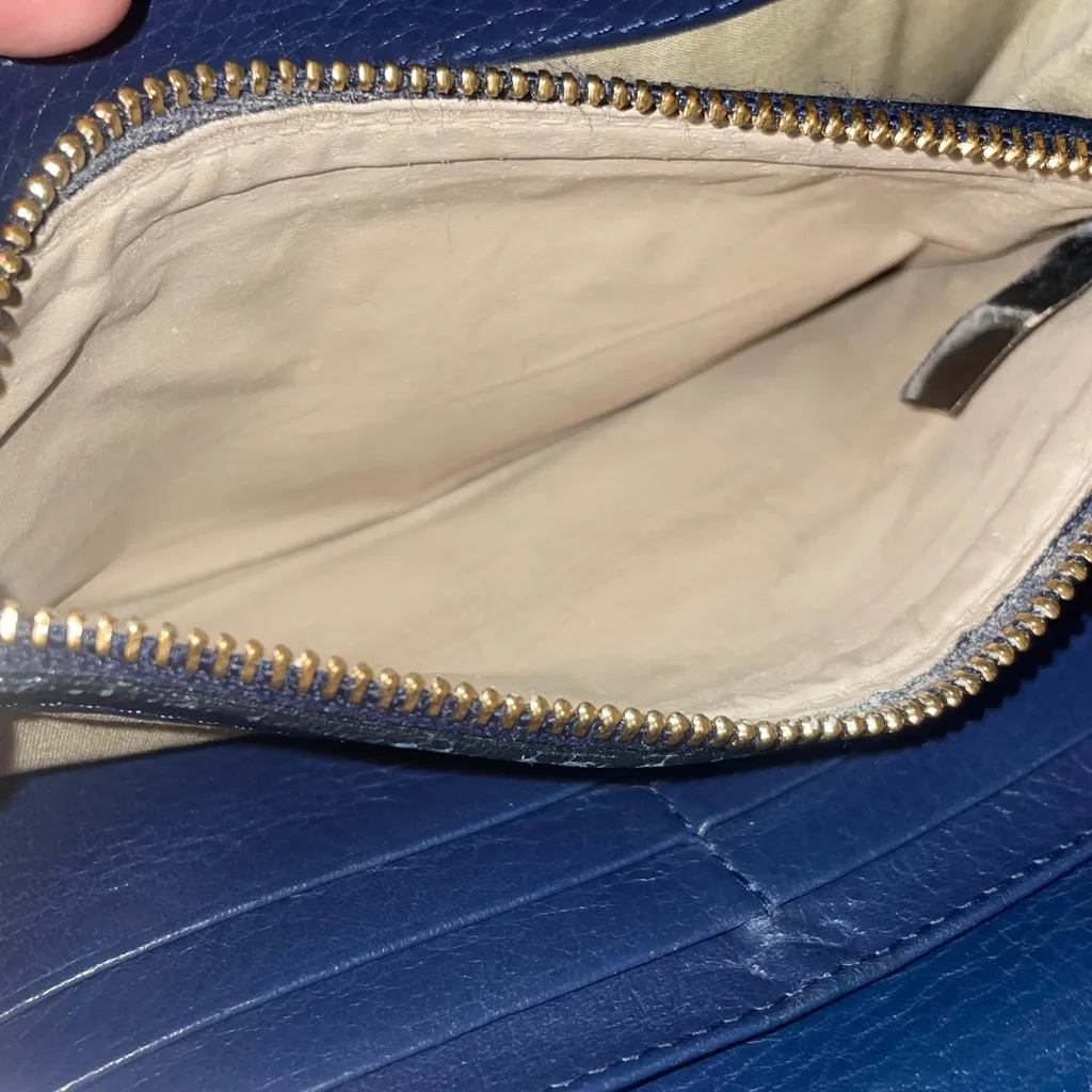 Chloe Chic Navy Leather Wallet - Image 8