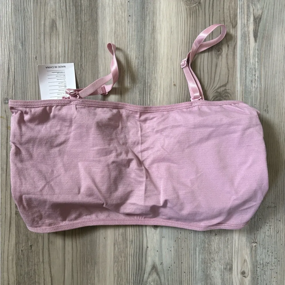 FineToo NWT XL Dusty Rode Bralette with adjustable straps and removable pads - Image 2