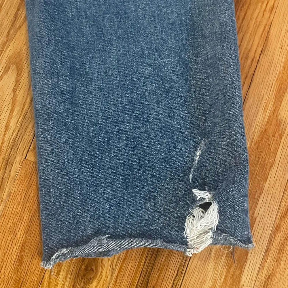 Vervet Blue Distressed Straight Leg Jeans Size 29 Stretchy Denim Medium Wash - Image 9