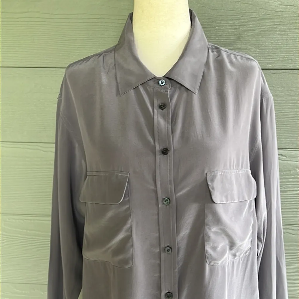 Equipment Femme Silk Long Sleeve Button Down Shirt - Image 2