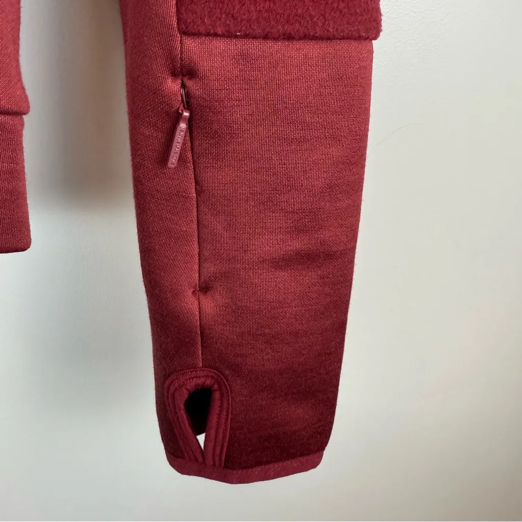 super.natural Women's Size Small Mountain Zip Merino Jacket Pomegranate Red - Image 5