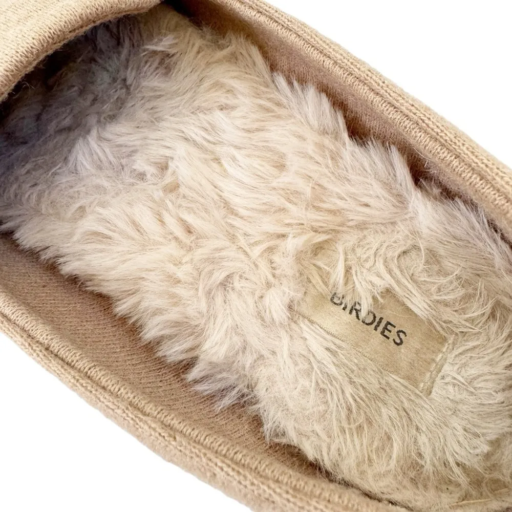 Birdies Starling Knit Loafers in Oatmeal Faux Fur Size 7.5 - Image 6