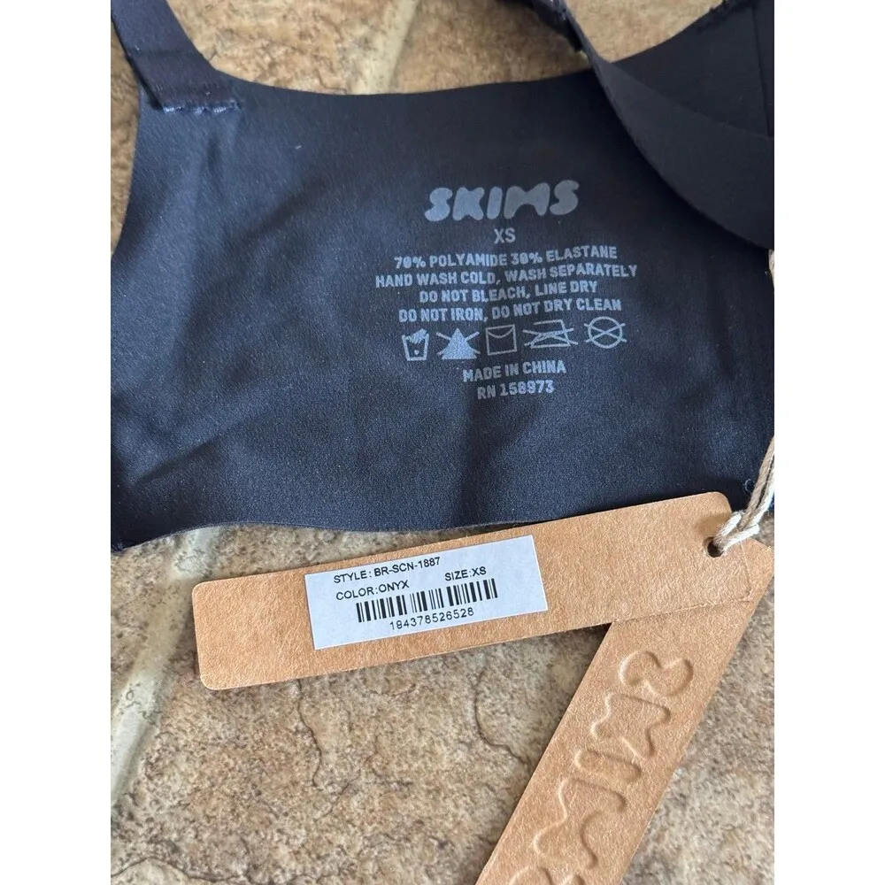 Skims Naked Scoop Bra Onyx Size XS - Image 9