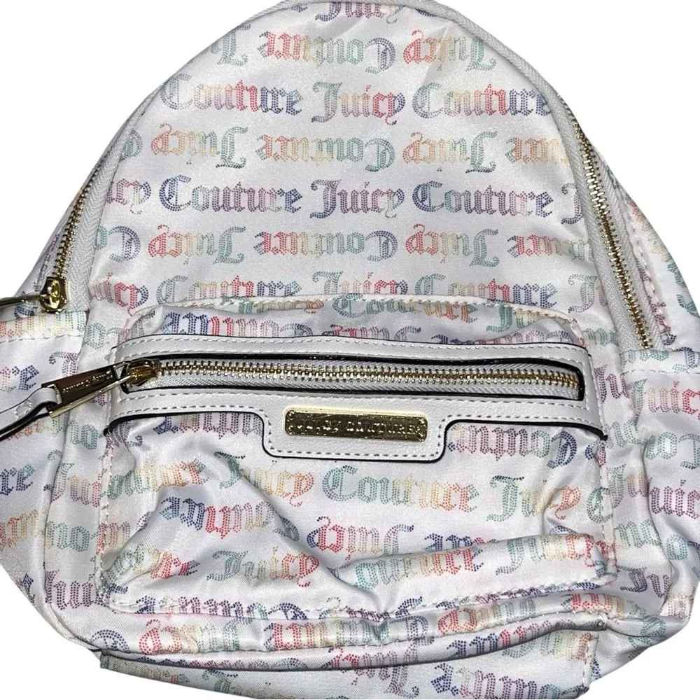 NEW Juicy Couture Rosie Multicolor Rainbow Mini Backpack Bag Purse - Image 3