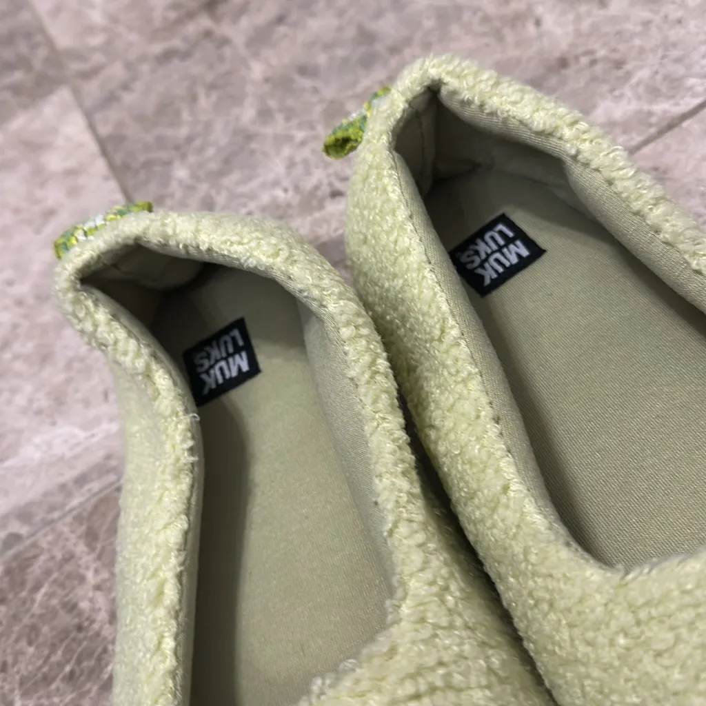 Muk Luks Ballerina Slippers NEW Lime Mushroom Green Size undefined - Image 8
