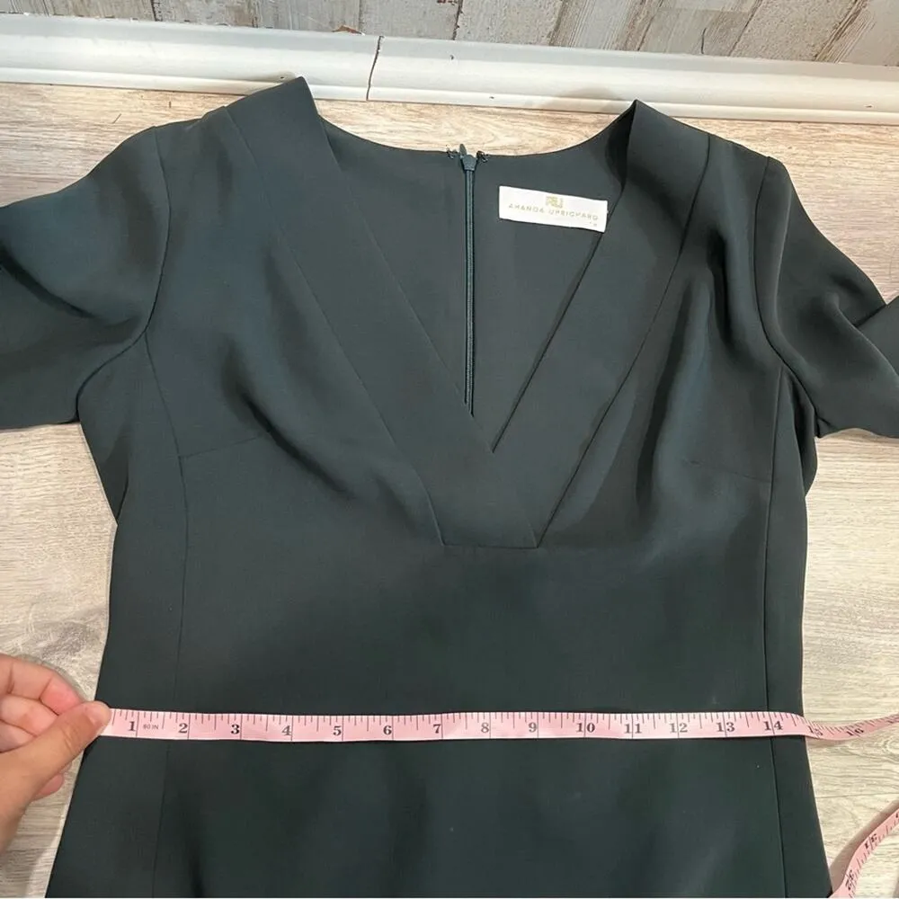 Amanda Uprichard Green Bell Sleeve Mini Dress V Neck Wedding Guest - Image 8