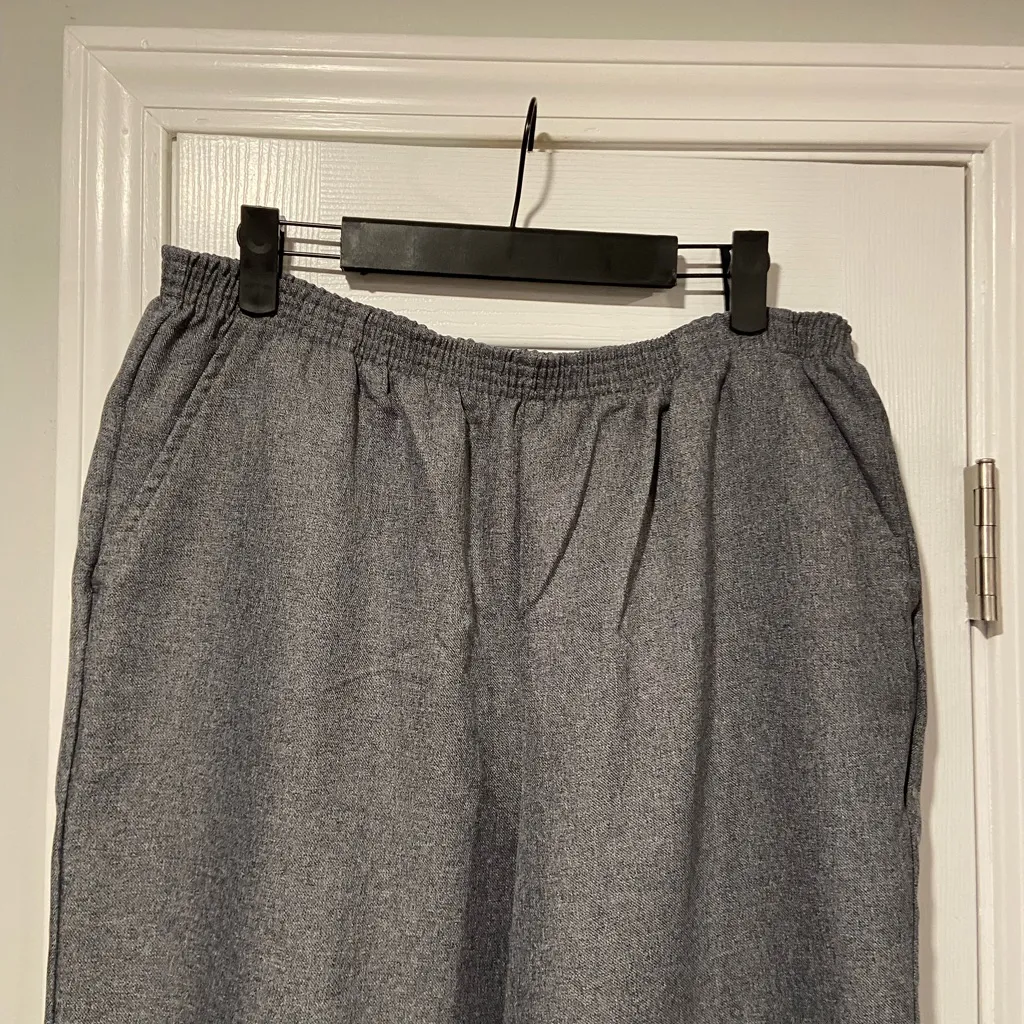 Blair Size 16P Gray Elastic Waist Pull On Non Iron Easy Care Dress Pants Pockets - Image 5