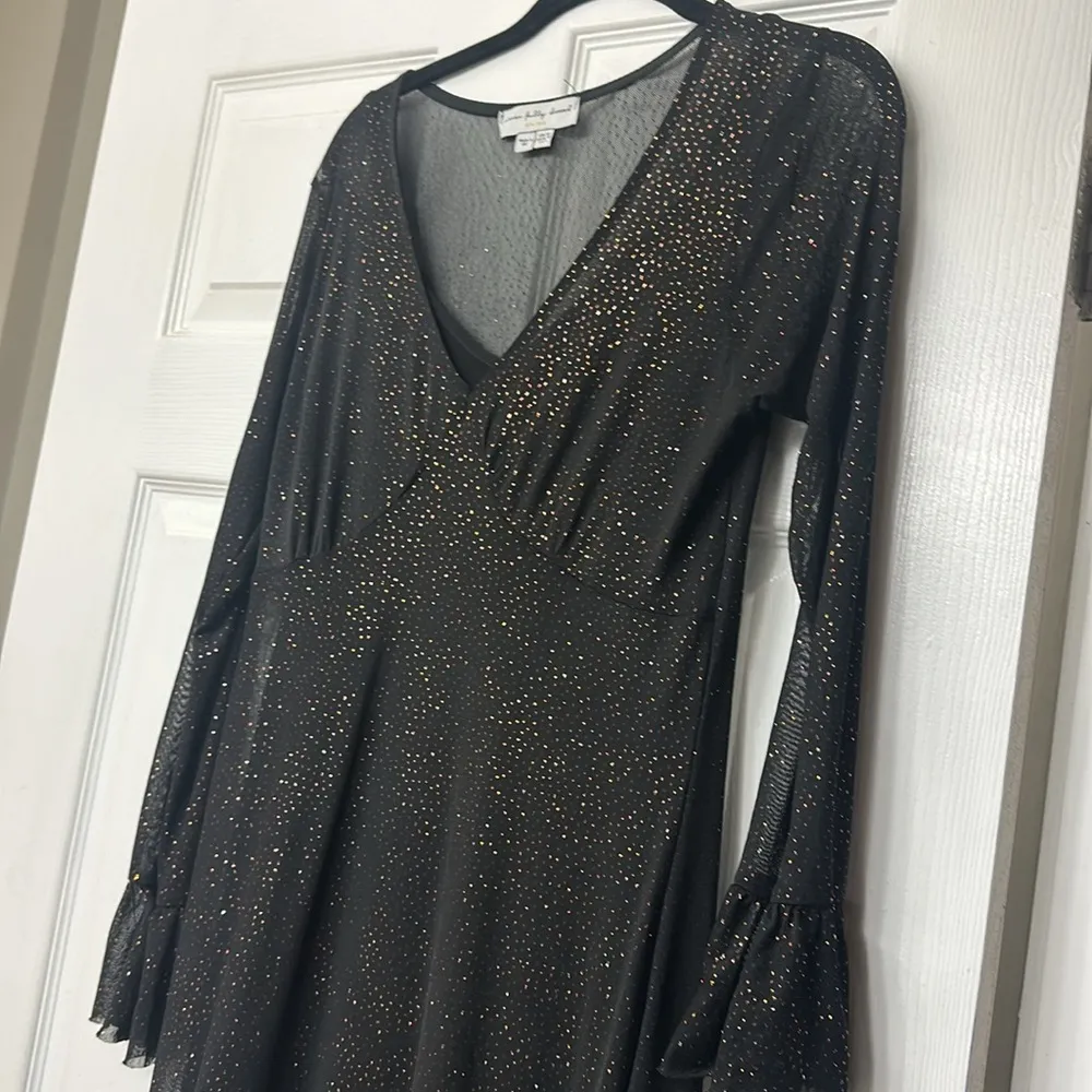 NEVER FULLY DRESSED SPARKLE MESH KATE DRESS Black Size 6 - Image 5