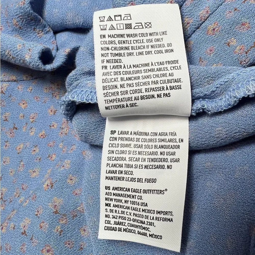 American Eagle Long Sleeve Floral Mini, Size: Small - Image 8