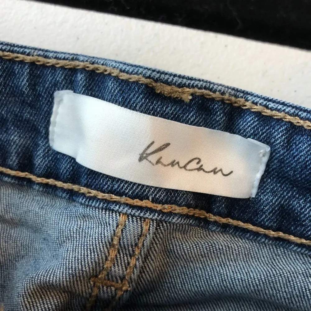 Kancan Women's Shelly High Rise Boyfriend Jeans Distressed Light Wash 25 KC8368L Blue - Image 3