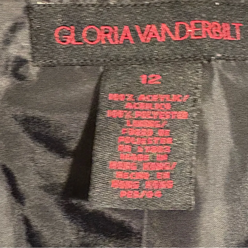 Gloria Vanderbilt Black and White Textured Blazer - Image 4