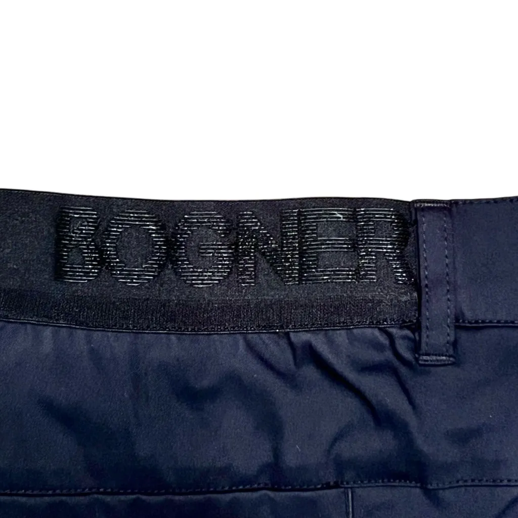 BOGNER Sport Golf Shorts Women Navy Outdoor Bermuda Sz 12 Zipper Slash Pockets Blue - Image 3