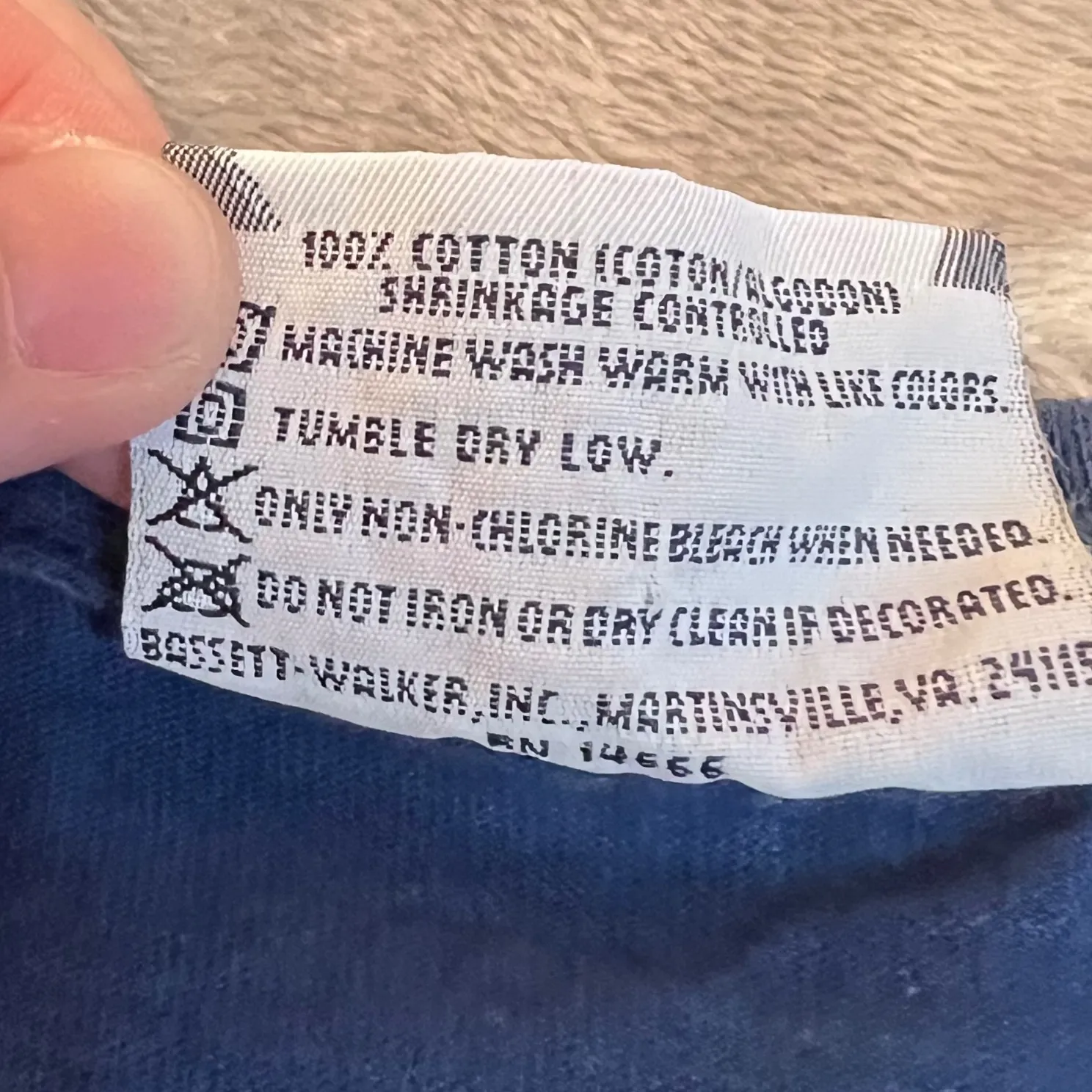 Lee Vintage Scarecrow Pumpkin Embroidered T Shirt Womens Large Blue Autumn Fall - Image 5