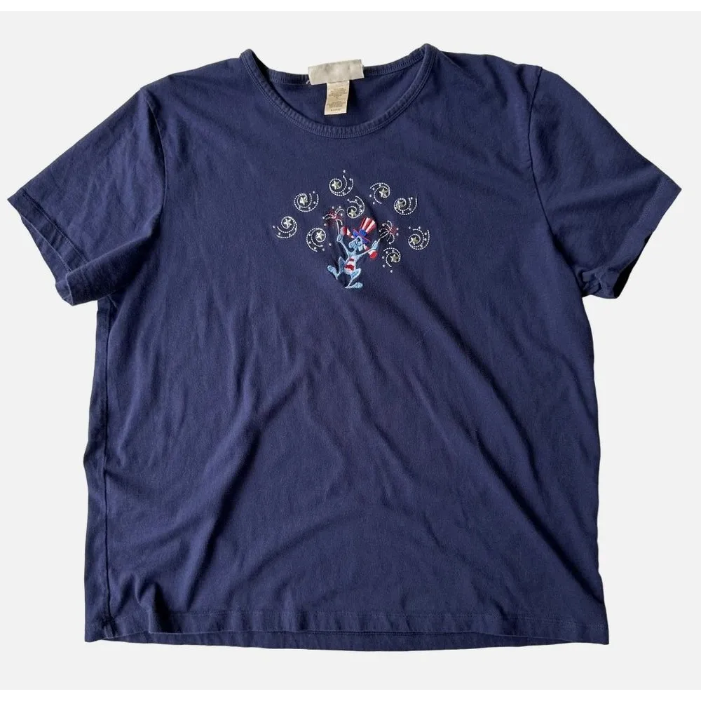 Vintage M C Sportswear Patriotic Tee Top XL T Navy Rabbit Labor Day Ju… Size undefined - Image 6