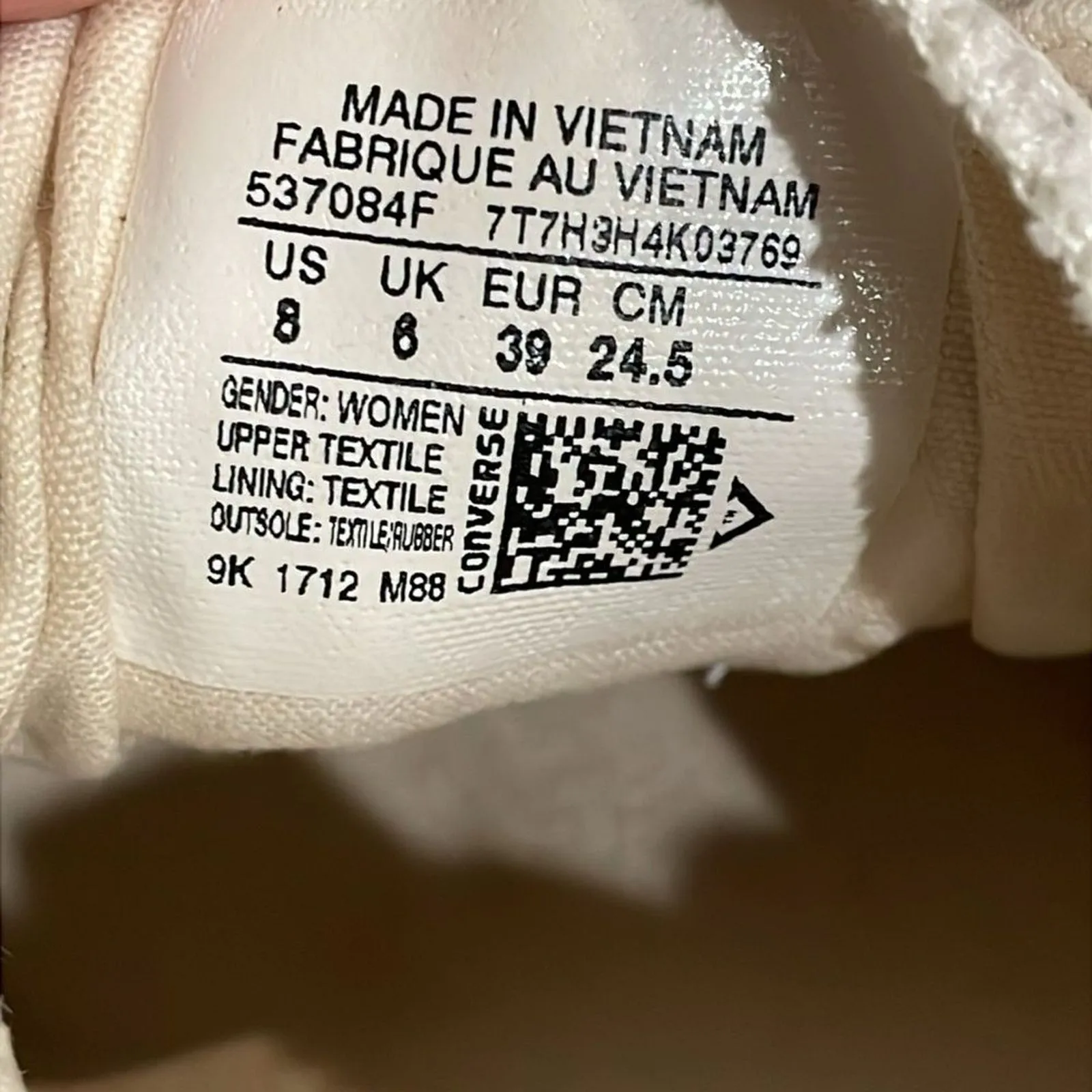 Converse Chuck Taylor All Star White Shorline Slip-onSneaker Shoes Womens Size 8 - Image 2