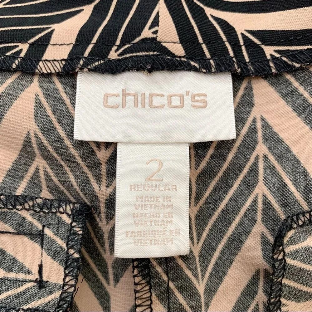 Chico’s Size Large Elevated Miter-Print Wide Leg Casual Pants - Image 10