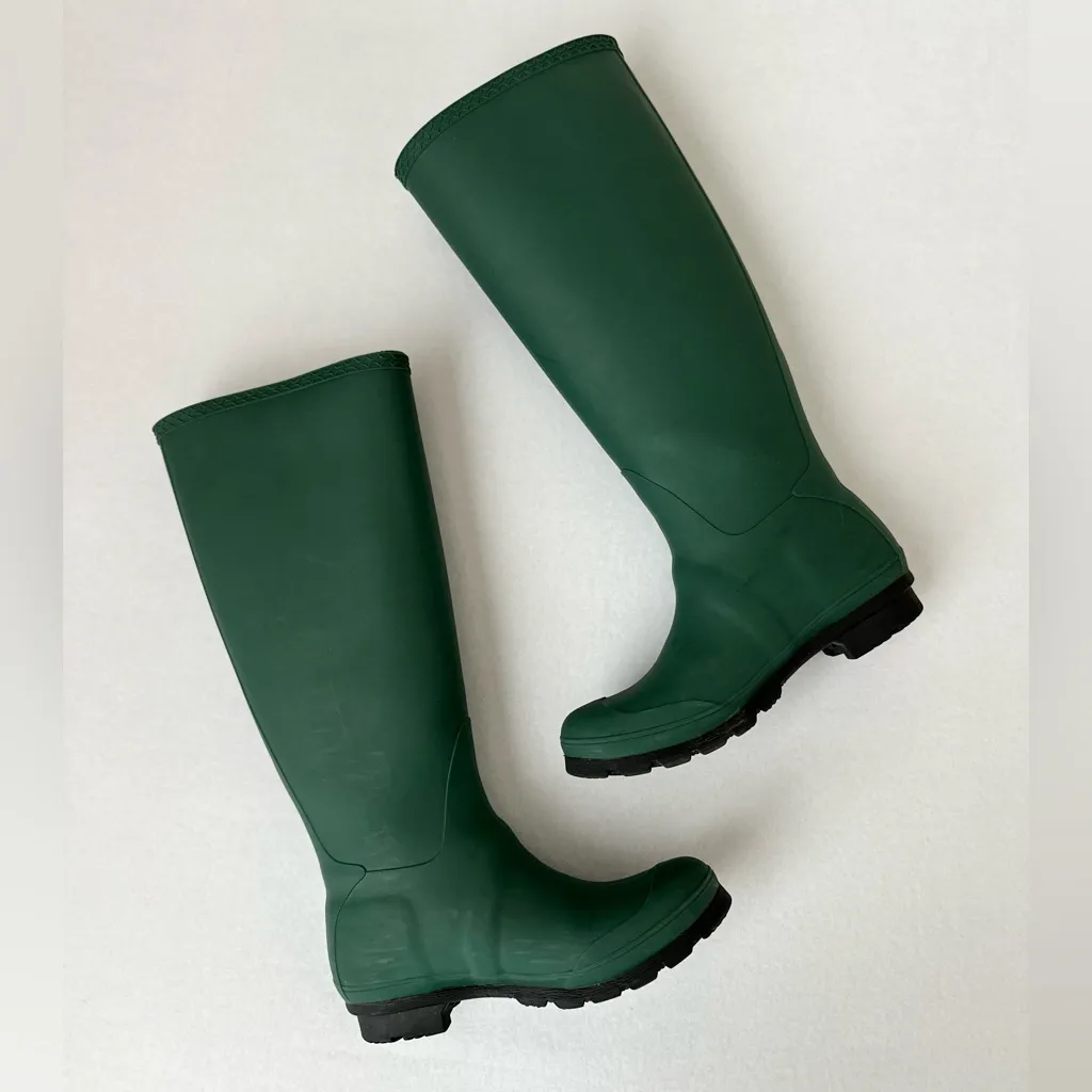 Kamik Hunter Green Matte Tall Jennifer Rubber Waterproof Rain Boot - Image 2