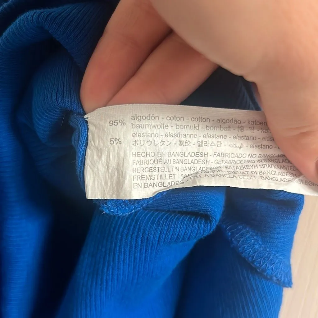 ✨ZARA Lapel Collar Ribbed Royal Blue Sz Large Dress✨ - Image 14