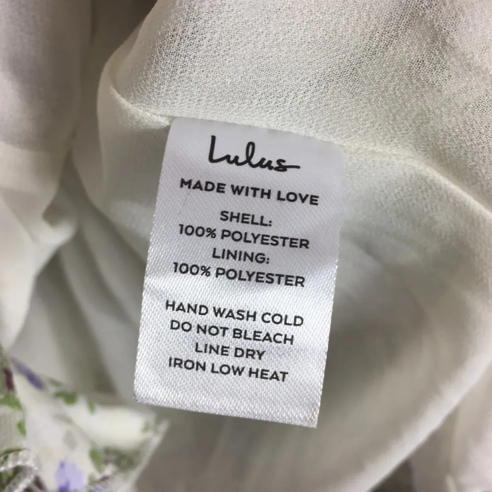 Lulus Love Bloom Cream Floral Print Ruched Off-the-Shoulder Mini Dress Large - Image 6