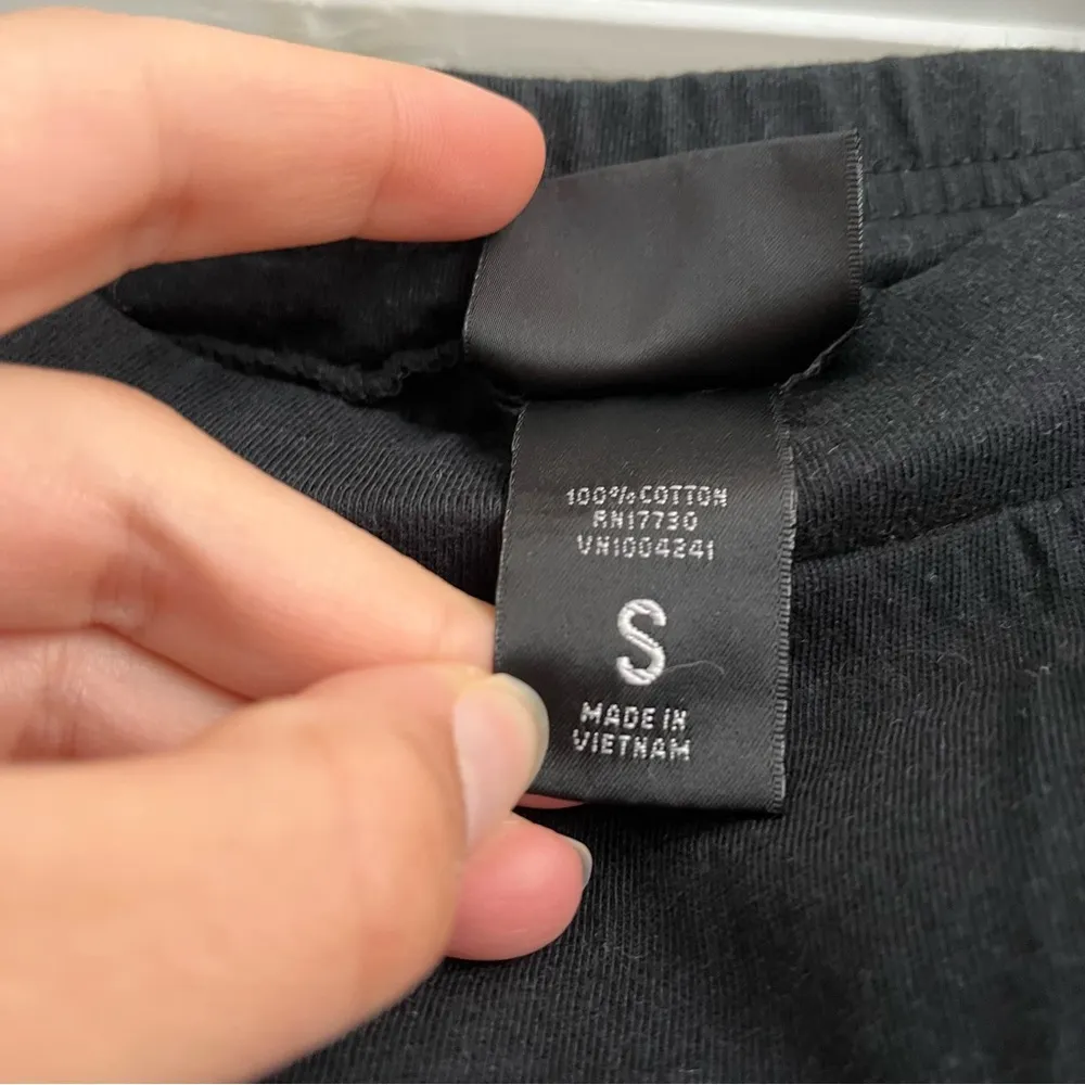 Y2K flowy jersey cotton peasant skirt stretch waist black size small ruffle - Image 6