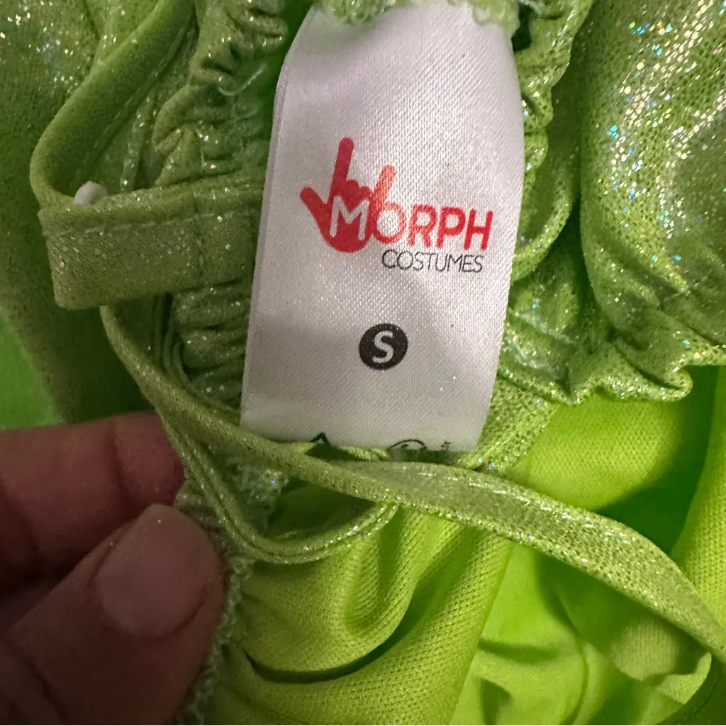 Luminous Green Fairy Mini Dress - Image 6