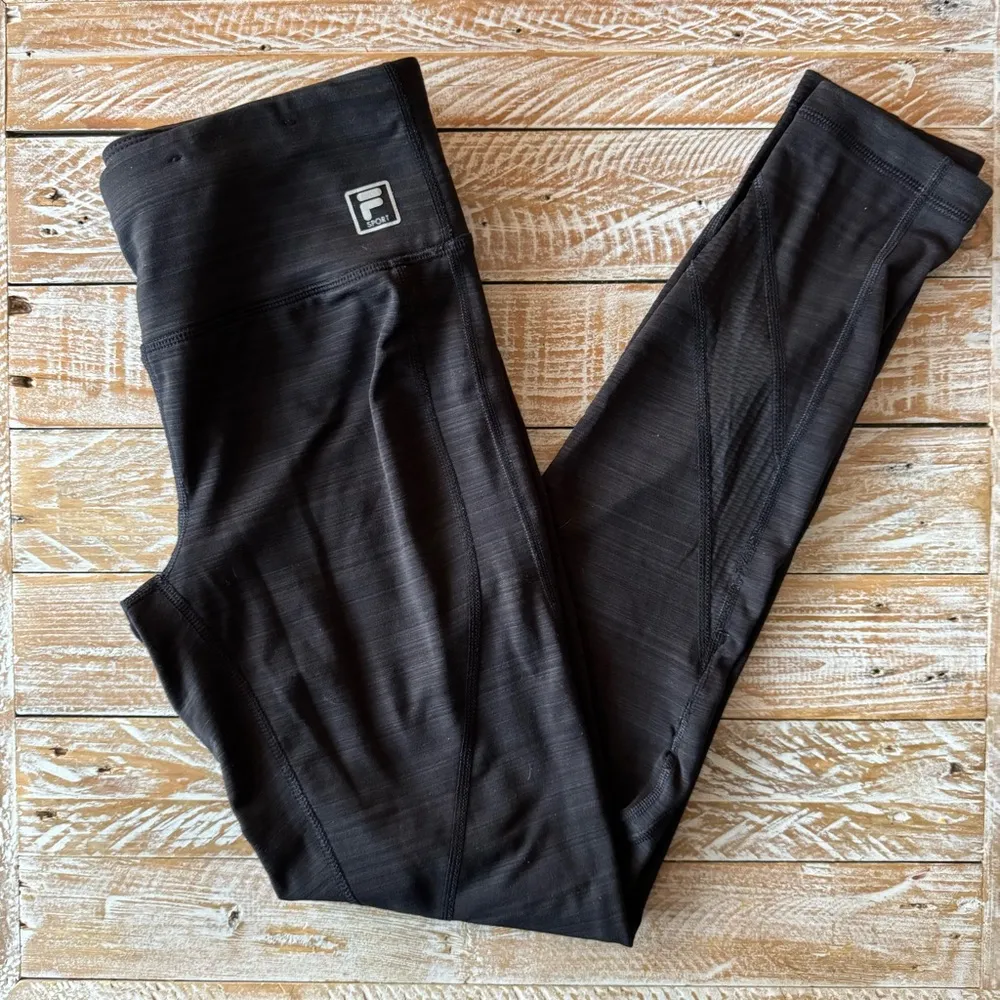 🏃🏼‍♀️Women's FILA SPORT® Zipper-Pocket Mid-Rise Fleece Leggings🏃🏼‍♀️  ~small - Image 2