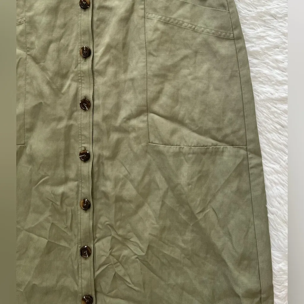 Reiss Women  Olive Green Dress Size 6 - Image 5