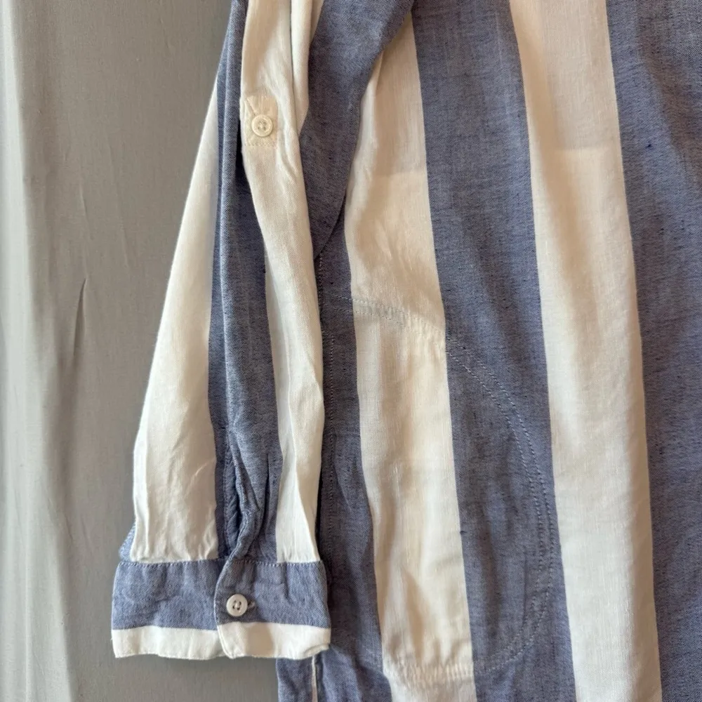 Tommy Bahama Rugby Beach Striped Print Boyfriend Cover-Up Shirt - Image 10