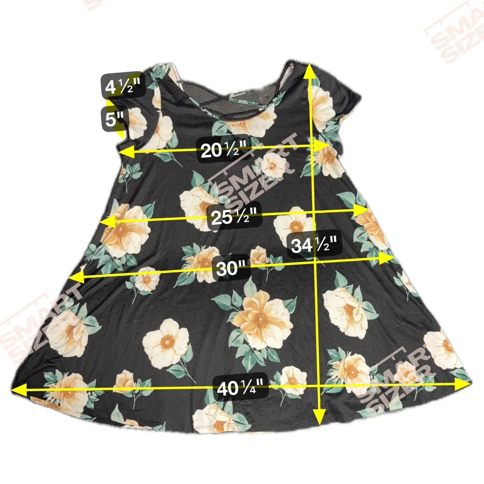 Hearts and Hips Women 2X Floral Crisscross Back Short Sleeve A - Image 7