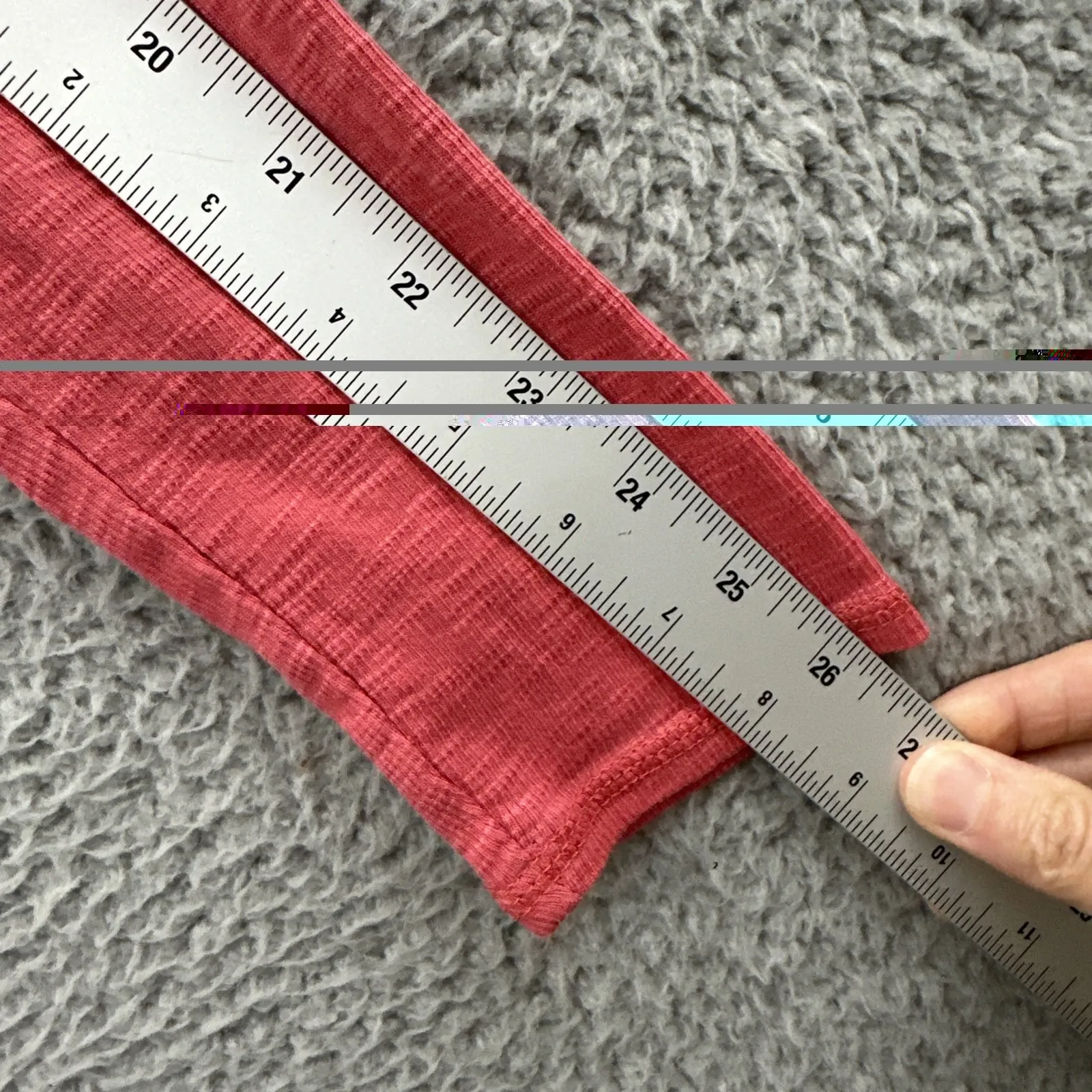 J.Jill Pima Scoop Neck Elliptical Tunic Long Sleeve Pink Pima Cotton Size Medium - Image 7