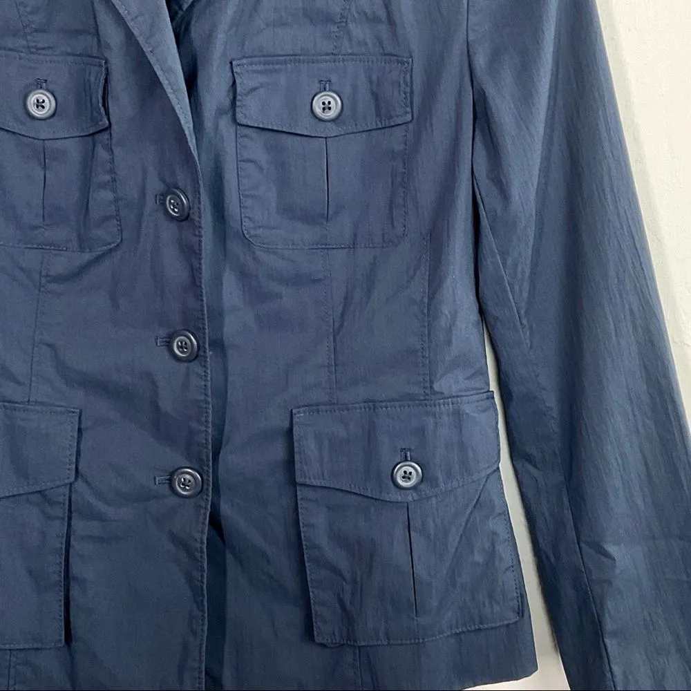 Banana Republic Factory Blue Utility Blazer Jacket  4 - Image 2