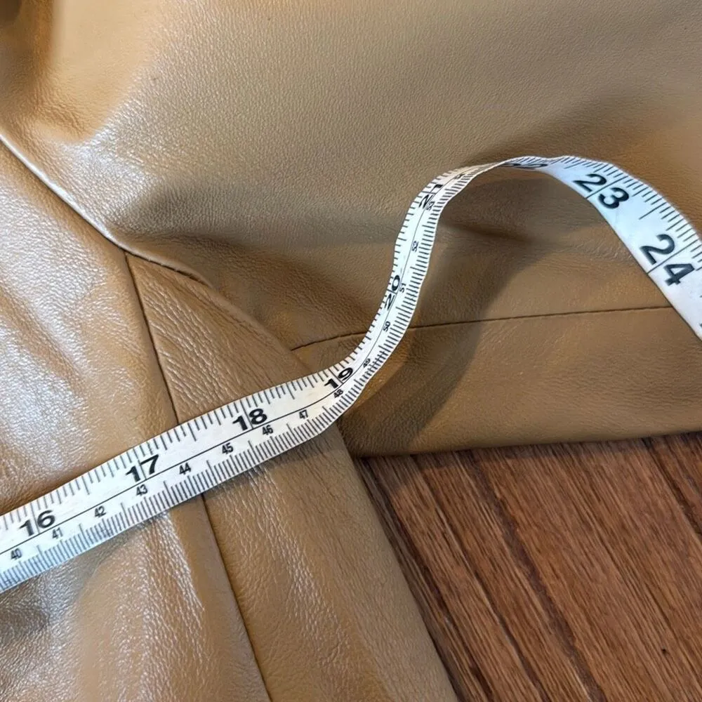 Newport News Vintage Y2K 100% leather tan blazer jacket 10 - Image 7