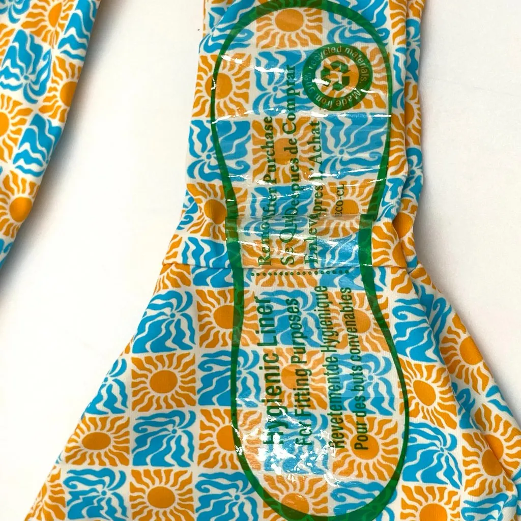 NWT Dippin Daisys Sydney Cheeky Bikini Bottom Sz‎ Large Geometric Suns and Waves - Image 16