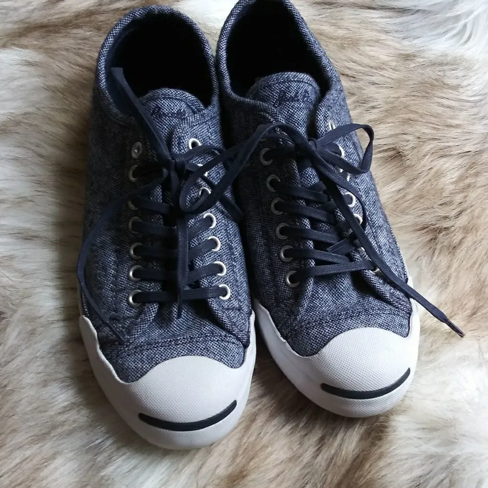 CONVERSE inked white and navy unisex sneakers women 9.5/men 7.5 - Image 3