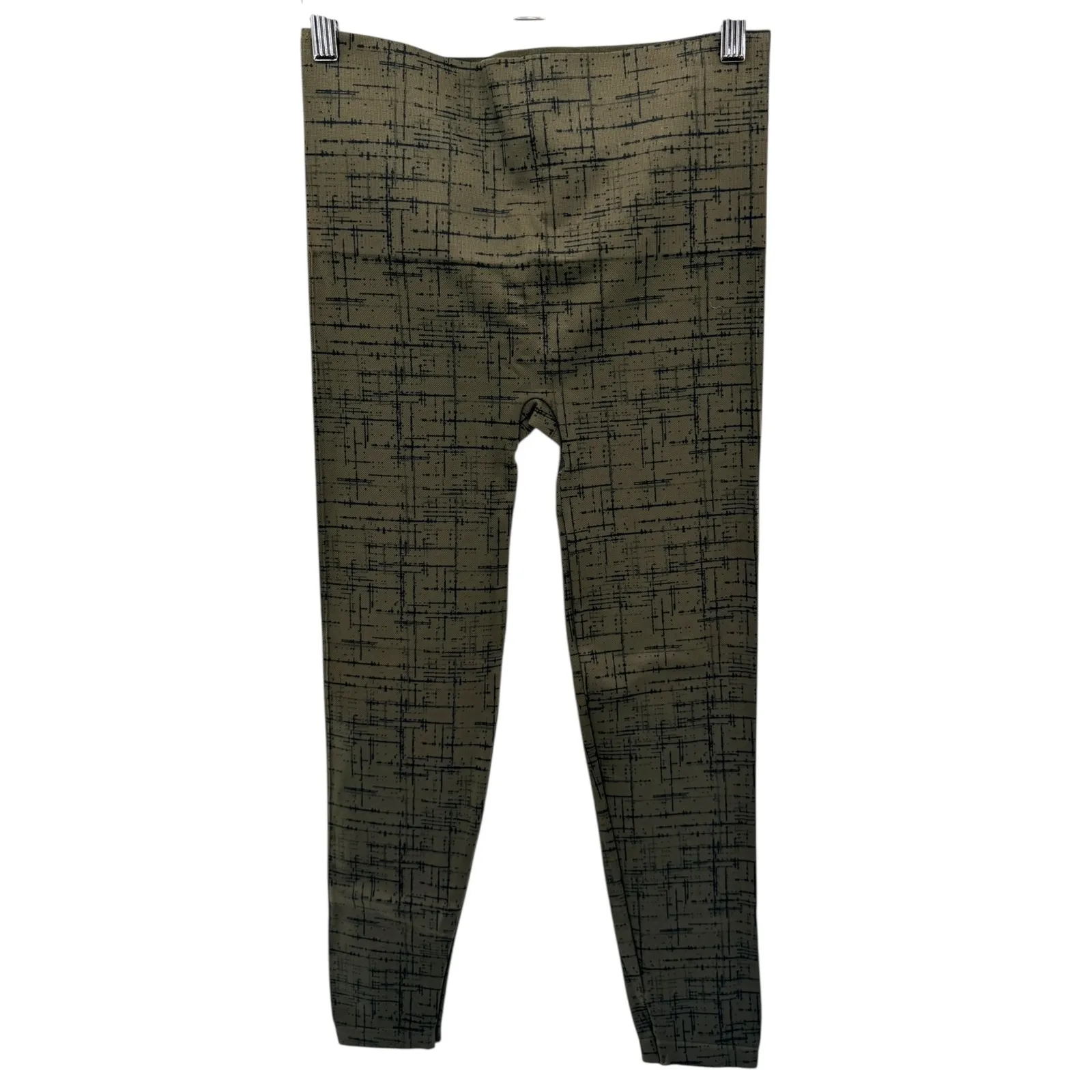 SPANX Look At Me Now Leggings Olive Crosshatch Print Shapewear Size XL NWT - Image 5