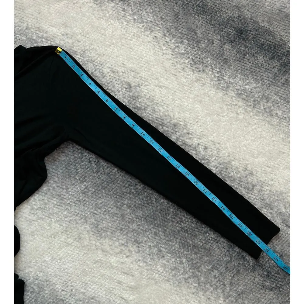 Madewell Shift Long Sleeve Mini Black T Shirt Dress Size Small Western Indie - Image 6