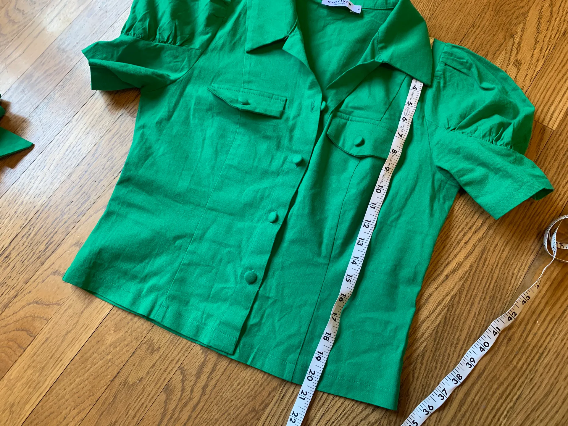 High waist Belted pants and top matching set green size M Size M - Image 11