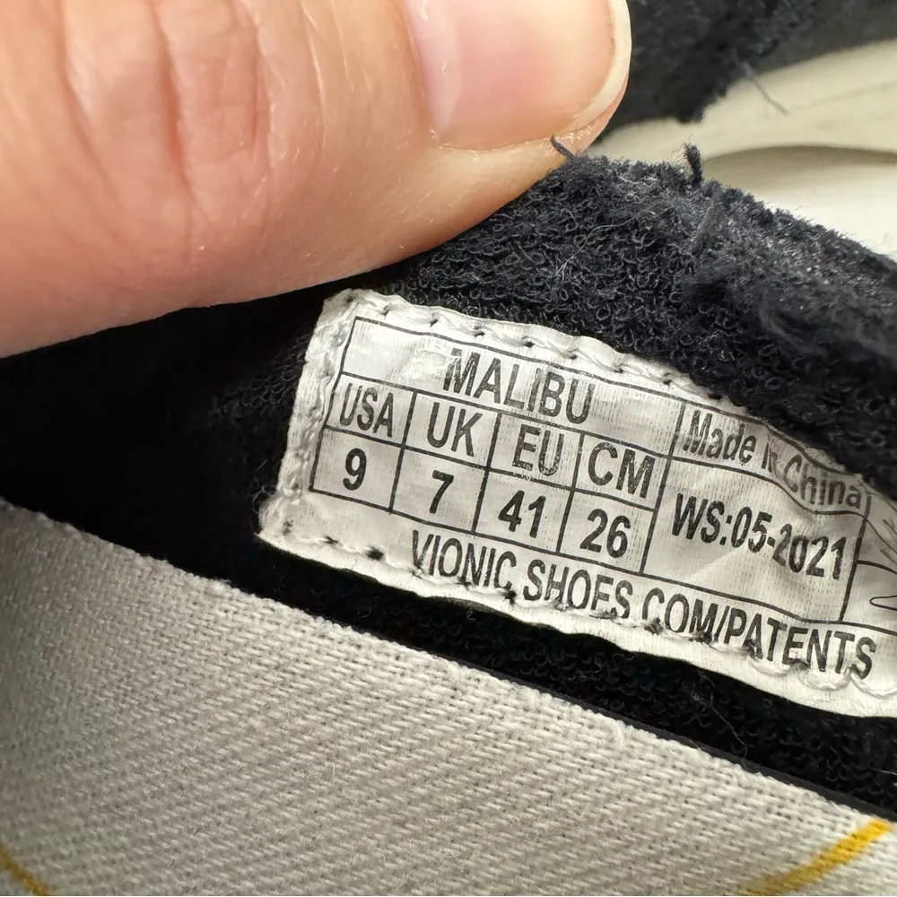 Vionic Black Fabric Slip On Fringe Sneakers Womens 9 Casual Beachy Flats Shoes - Image 9