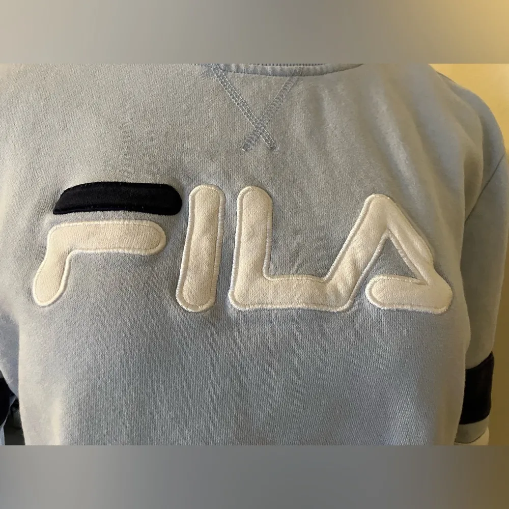 Vintage Baby Blue Fila Sweatshirt - Image 8