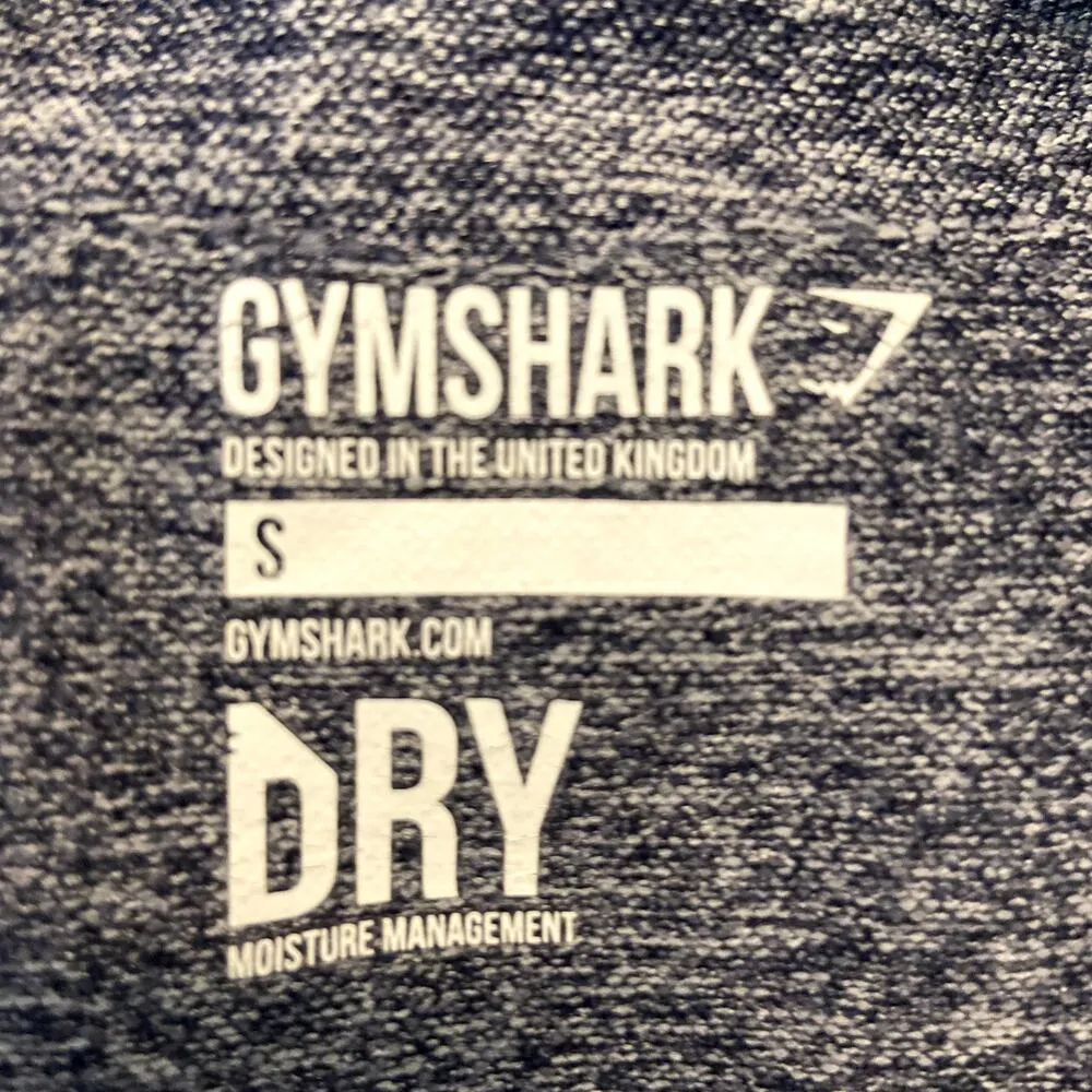 Gymshark Flex Dry Moisture Leggings Gray Elastic Waist Band Full Length Small - Image 5