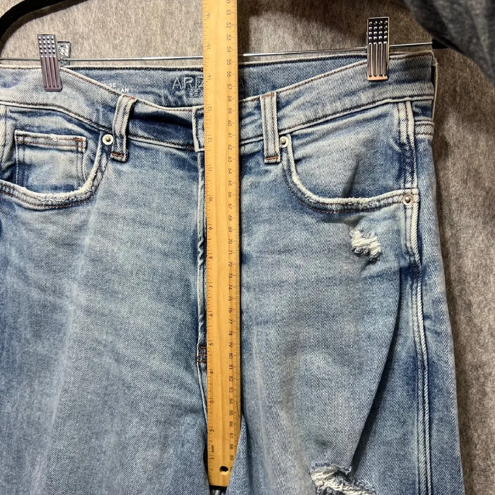 Arizona‎ Mom Jeans Highest Rise Curvy Distressed Denim Light Wash Size 15 - Image 6