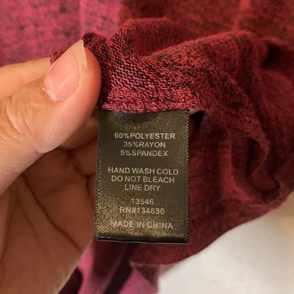 Sunday in Brooklyn womens medium anthro red marl twist long sleeve shirt marl ti - Image 8