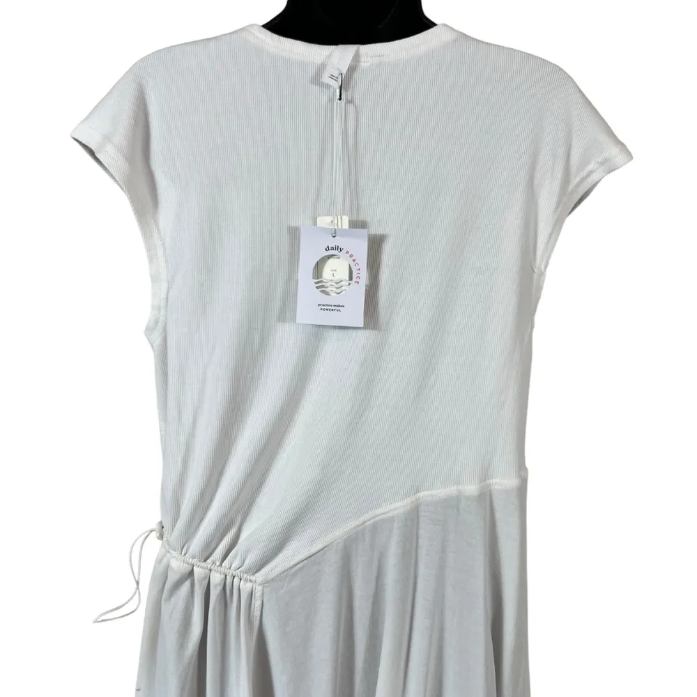 DAILY PRACTICE BY ANTHROPOLOGIE SHORT-SLEEVE ASYMMETRICAL MIDI DRESS - Image 11