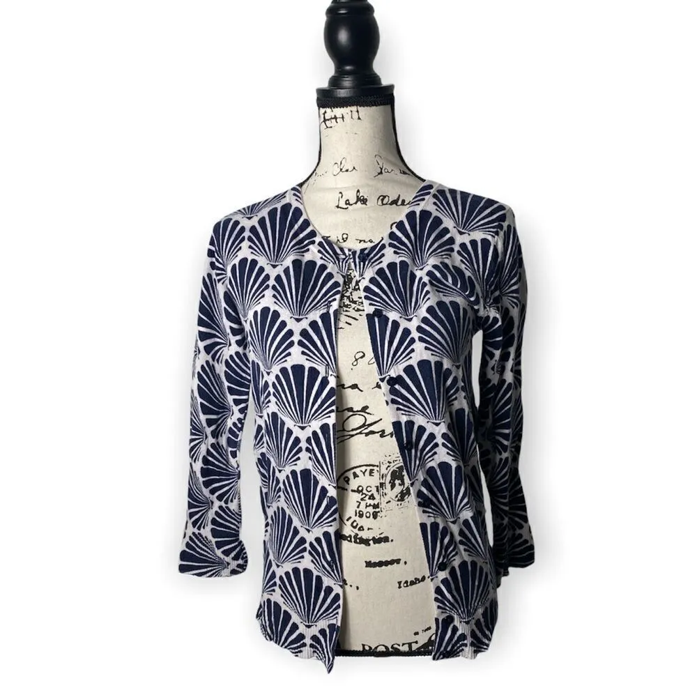 Merona shell print cardigan SZ M - Image 2